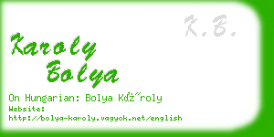 karoly bolya business card